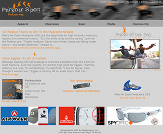 Parkour spec site